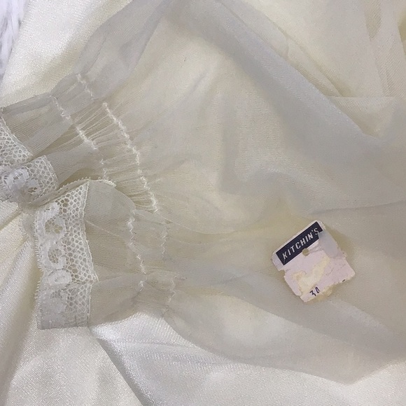 Vintage 2 pc pink rose peignoir maxi gown robe set M NWT - Picture 14 of 15